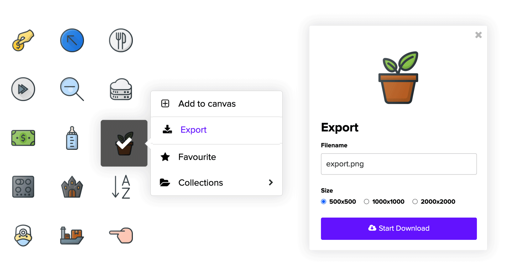 Export Icons