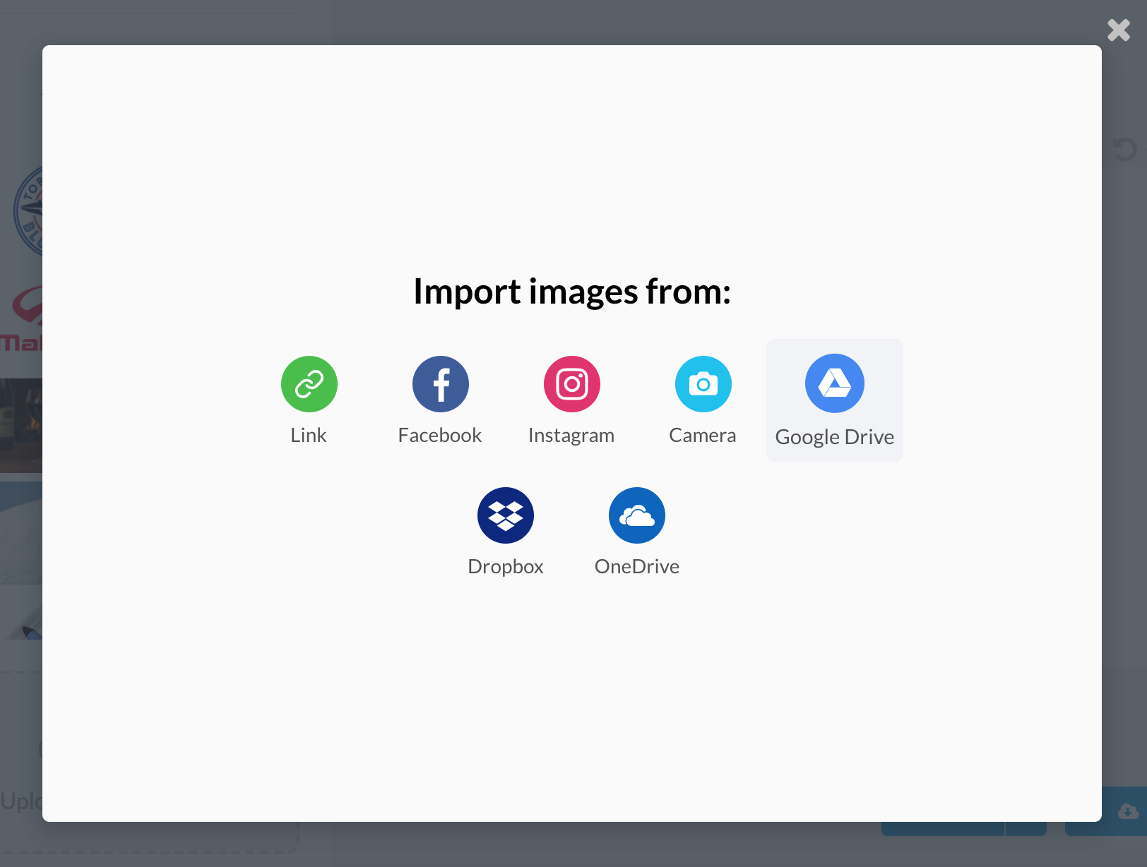Choose the Google Drive Importer